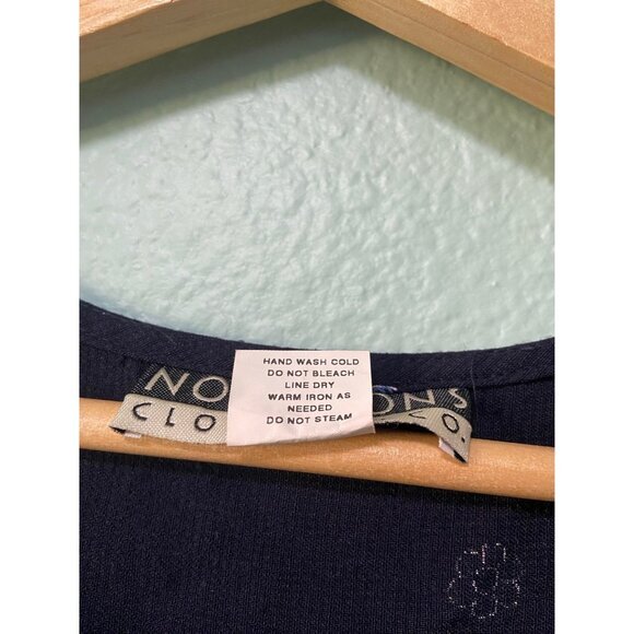 Vintage Notations Clothing Co Women's‎ Navy Floral Short Sleeveless Dress Large - Picture 5 of 6